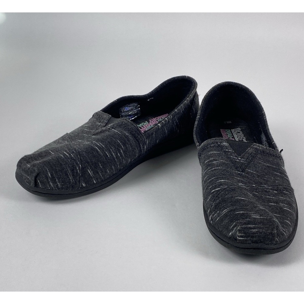 Black And Gray Bobs Skechers Peace And Love Flat Shoes Women's Size 6.5 - Picture 11 of 12